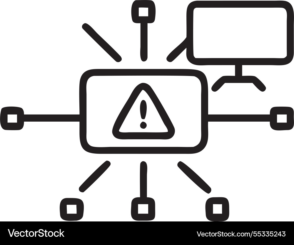 System gehackte Alarm Cyber-Angriff Computer-Netzwerk