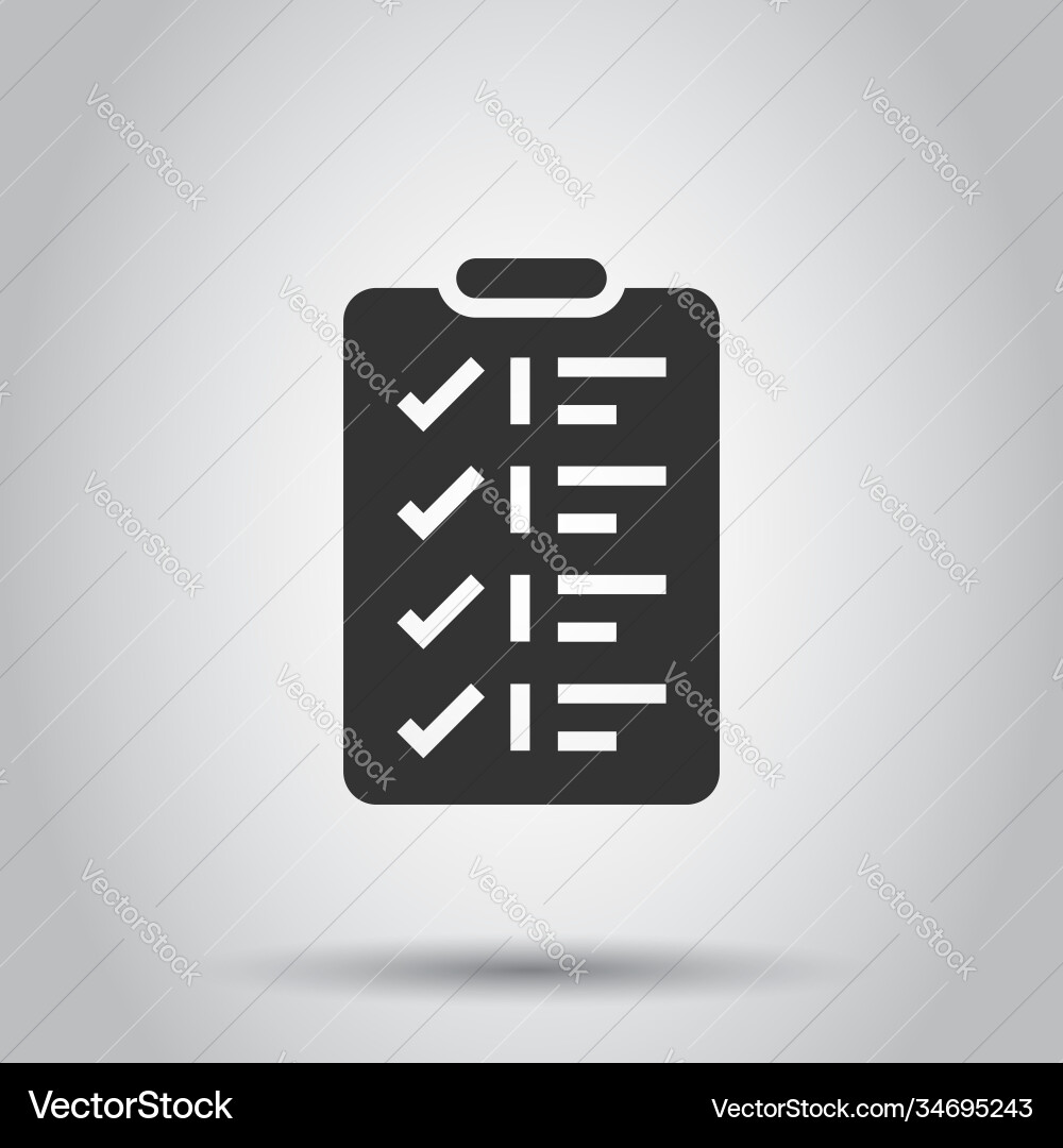 To do list icon in flat style document checklist Vector Image