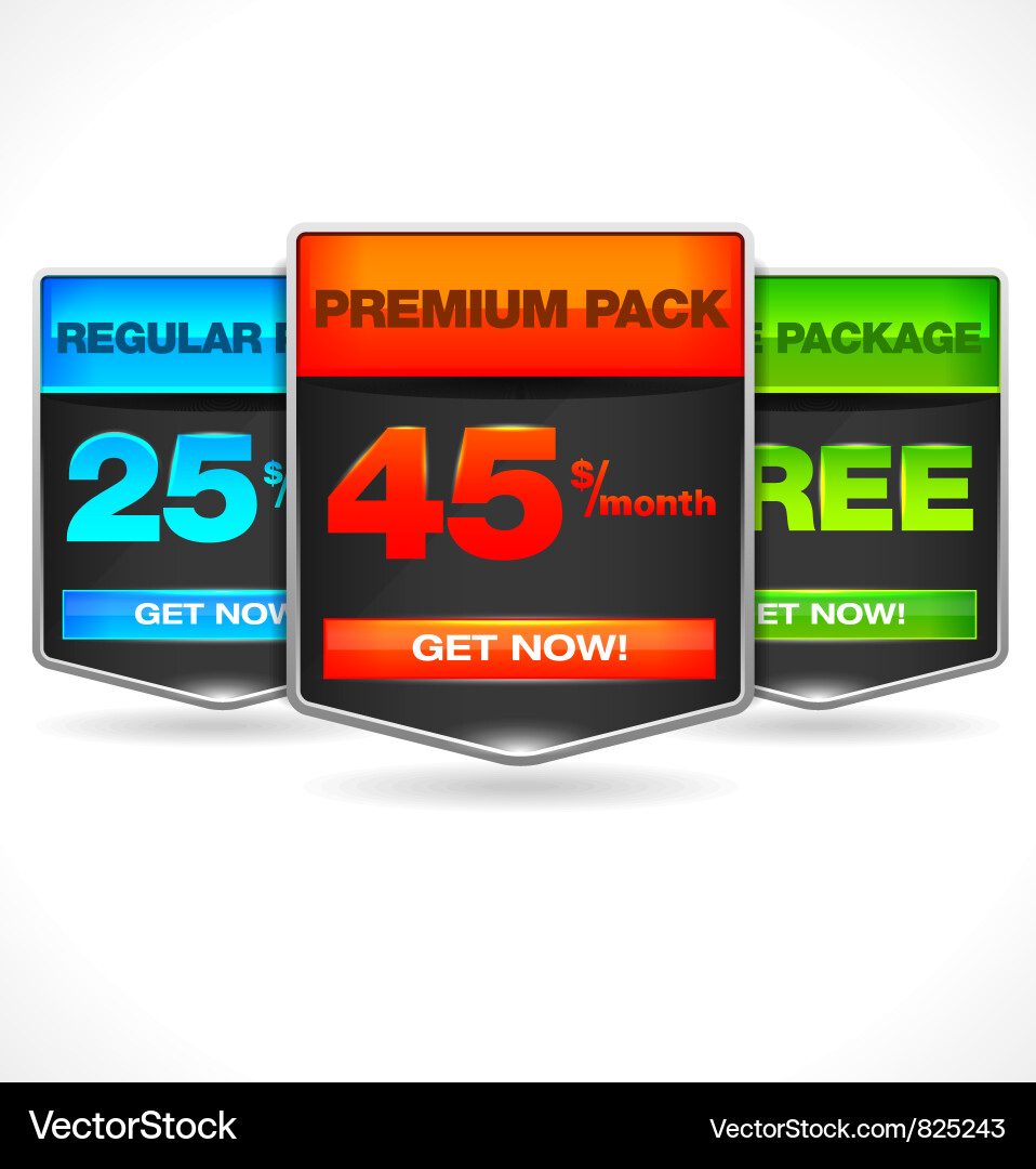 Web element for buyig choise Vector Image