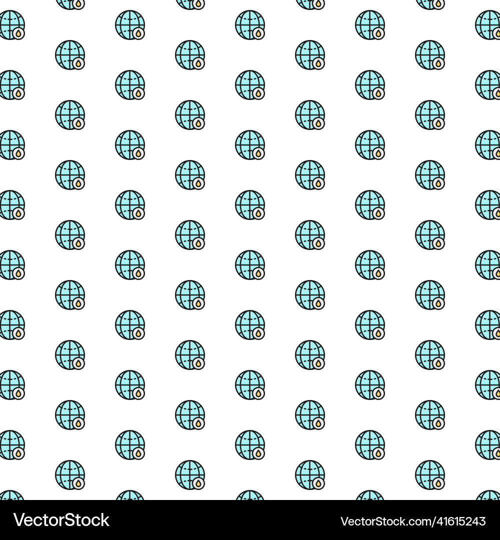 World with drop pattern various icons World with drop pattern various icons Vector Image