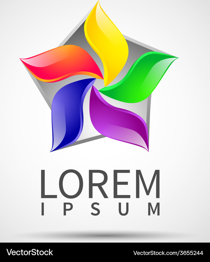Abstract element shape design icon Vector Image
