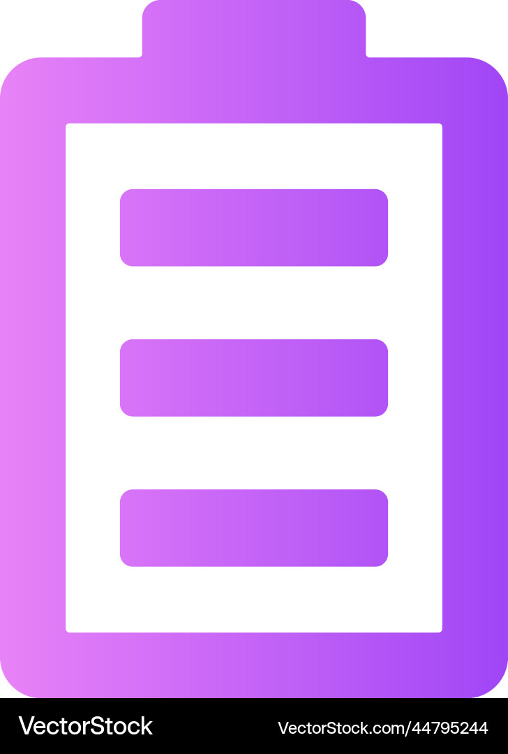 Battery gradient universal icon ui ux element sign Vector Image