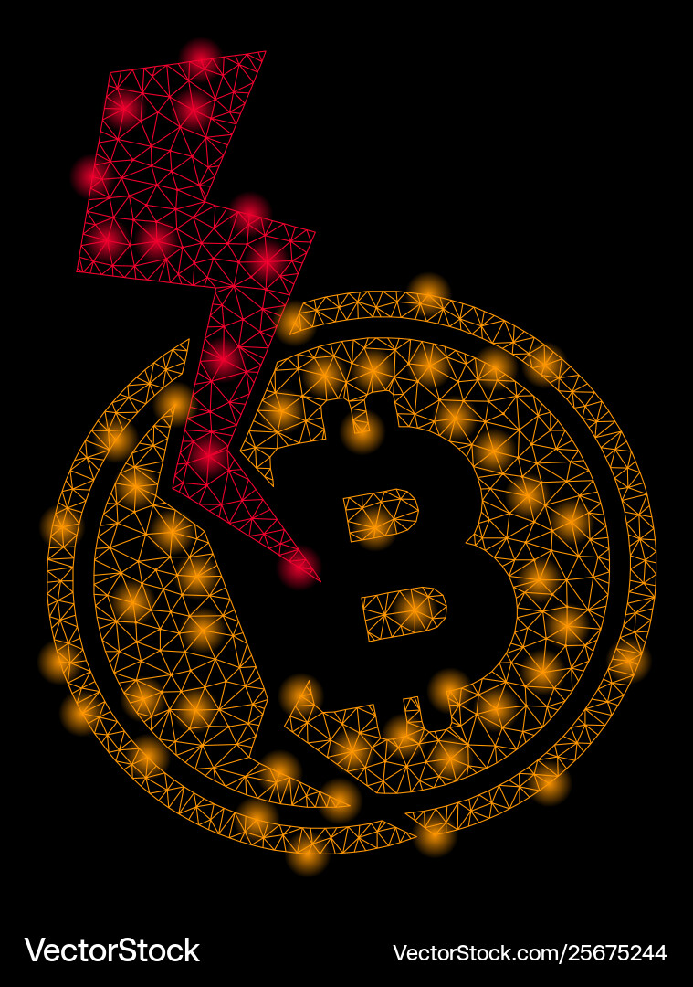 Bright mesh network bitcoin crash lightning Vector Image
