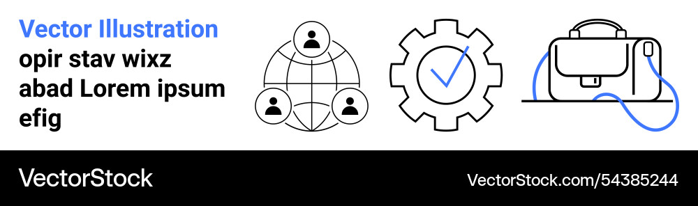 Business networking and workflow elements global Business networking and workflow elements global Vector Image