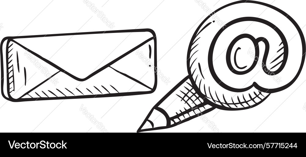 Email message with pencil icon design generative vector image