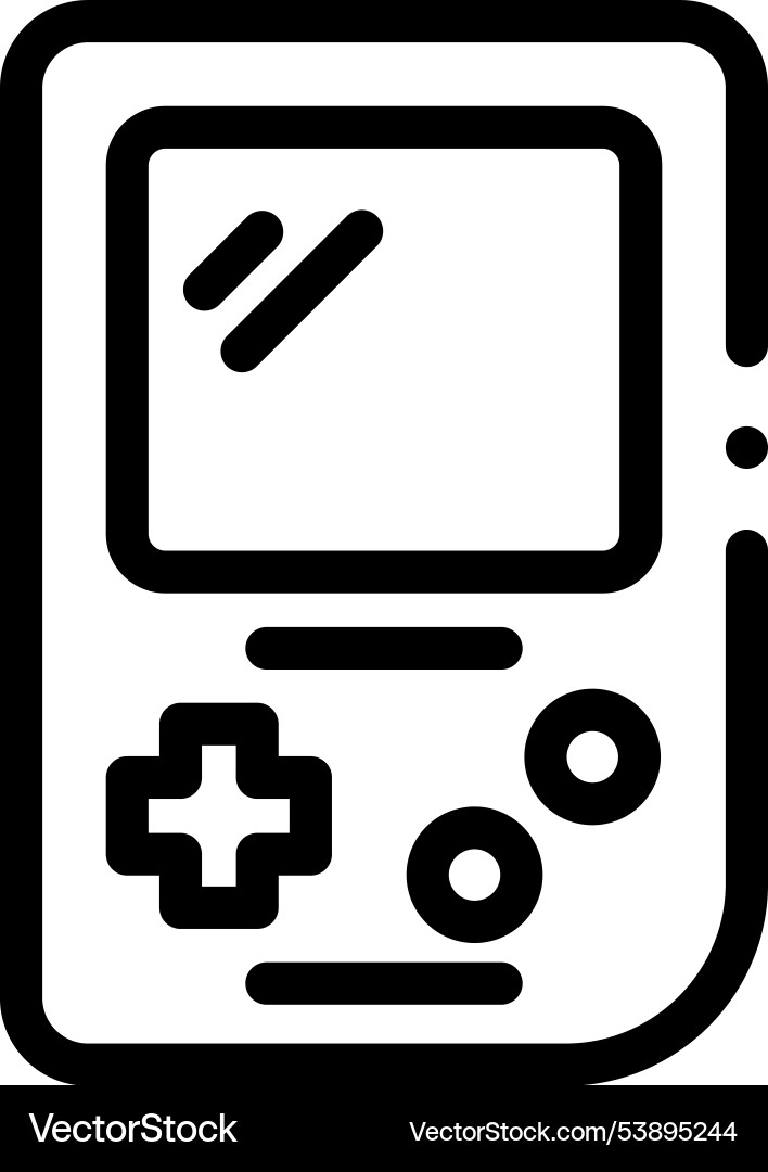 Game console icon thin linear style design Game console icon thin linear style design vector image