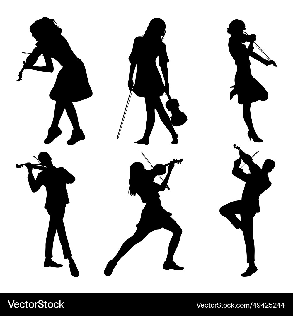 Geiger Show Silhouetten Geiger Show Silhouetten vektorbild