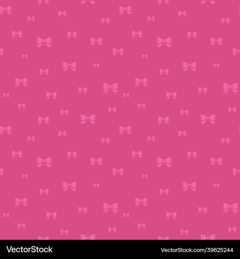 Pink bow repeat pattern all background Vector Image