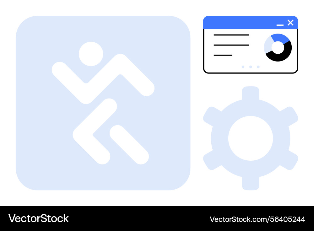 Productivity tools combining performance metrics Vector Image