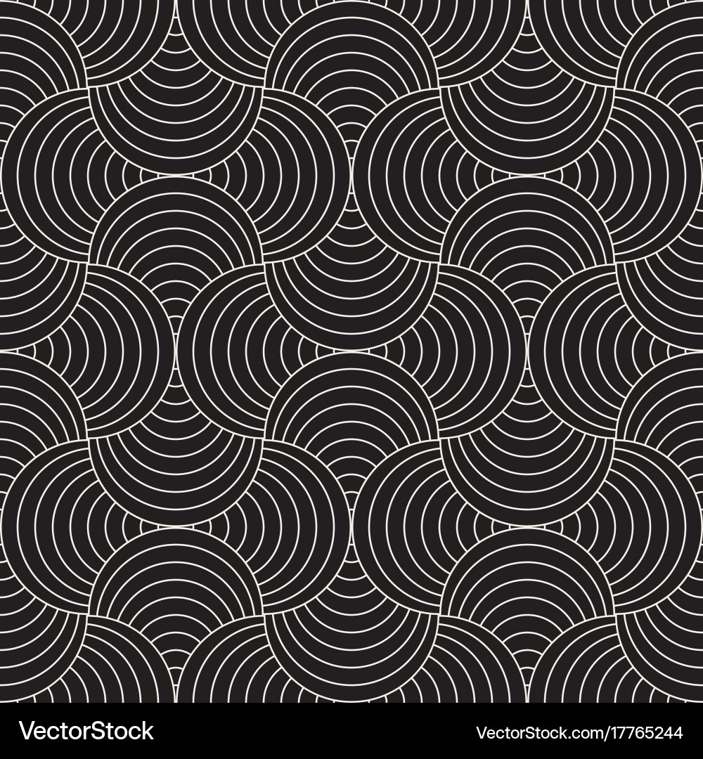 Rounded Line Pattern – Abstract Tile Vector Image