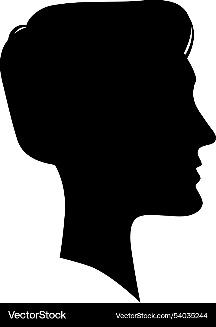 Seitenansicht Silhouette eines jungen Mannes minimalist Seitenansicht Silhouette eines jungen Mannes minimalist vektorbild