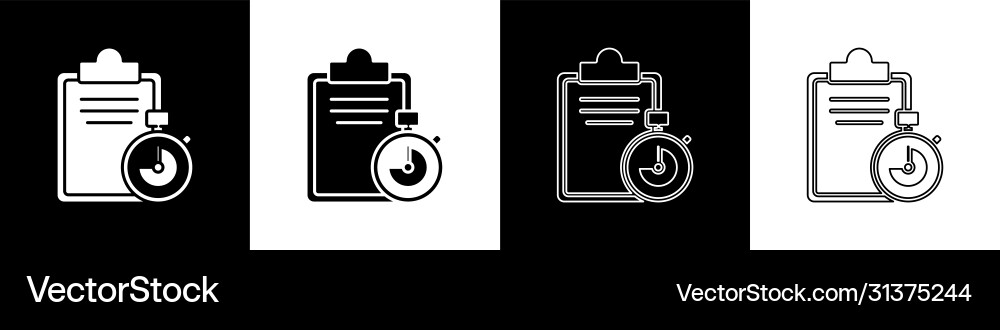 Set verification delivery list clipboard icon Vector Image