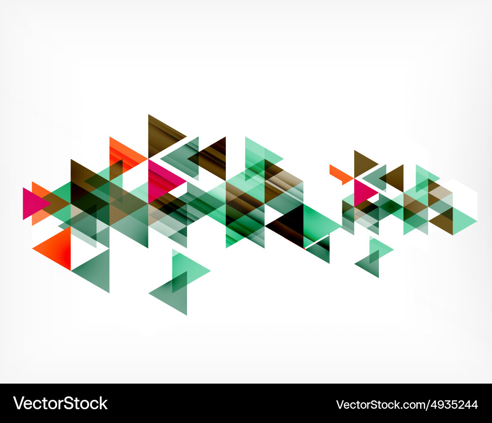 Triangle pattern composition abstract background Vector Image