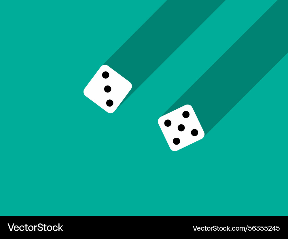 A pair of dice with numbers 3 and 5 craps A pair of dice with numbers 3 and 5 craps vector image