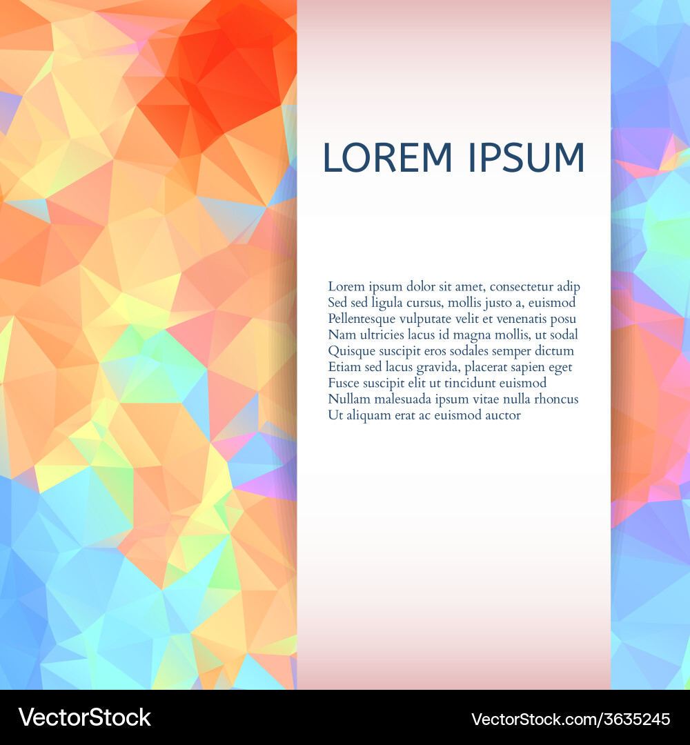 Abstract colorful triangles background Vector Image