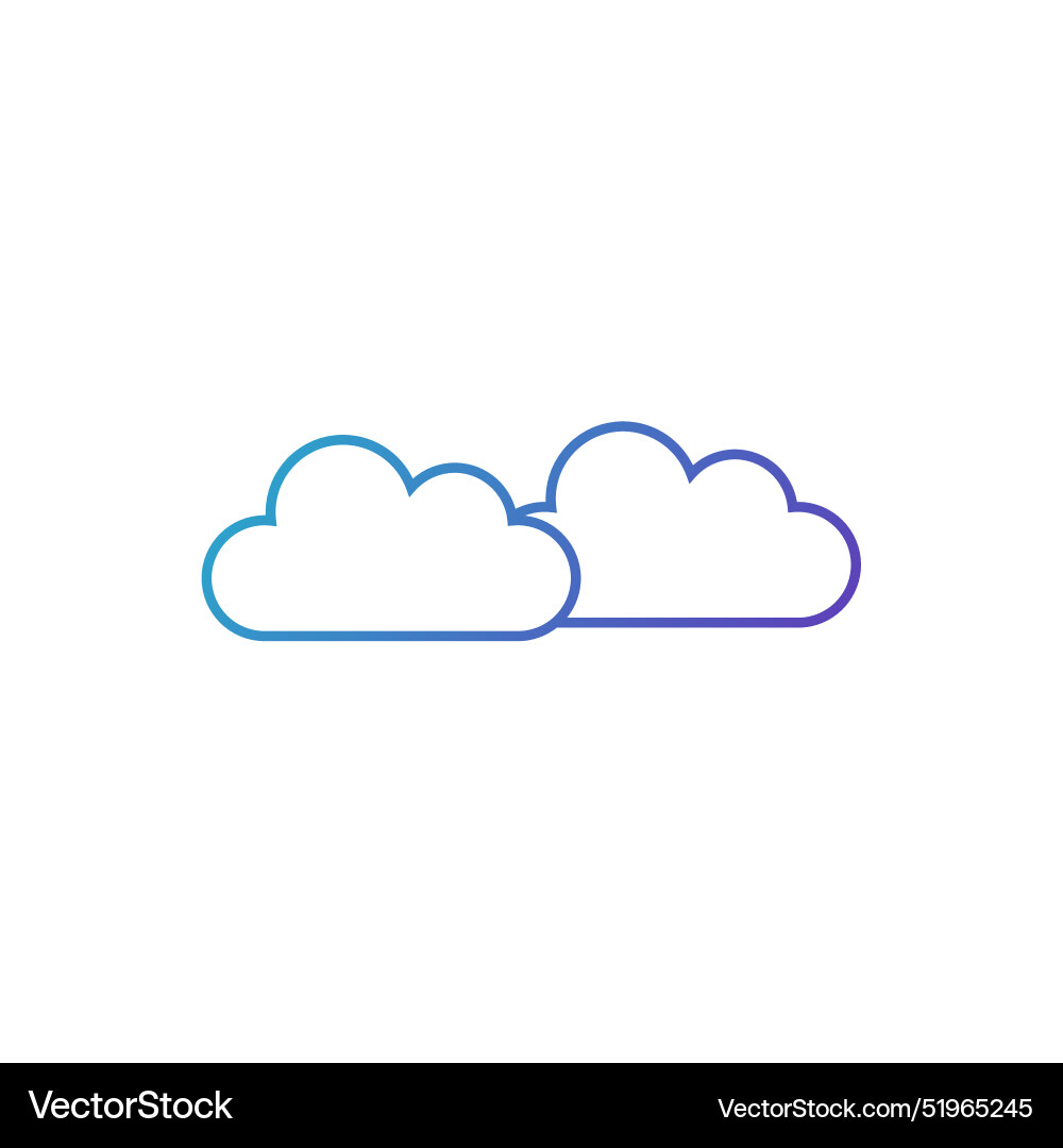 Cloud icon in flat style with background Vector Image