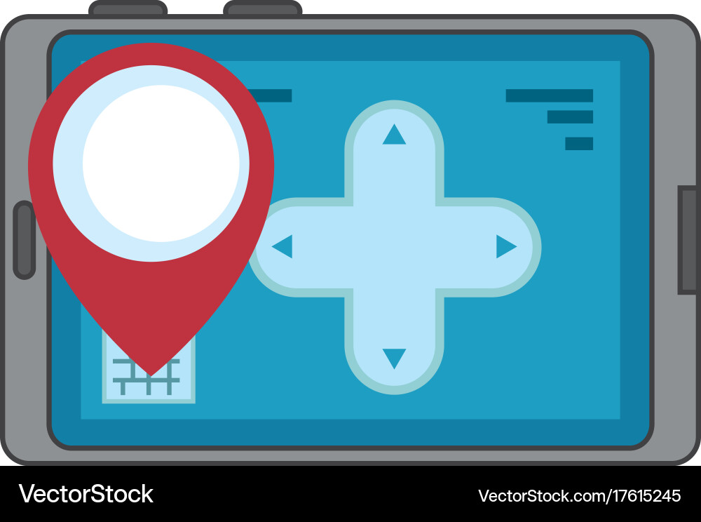 Drone remote control digital with pointer location Vector Image