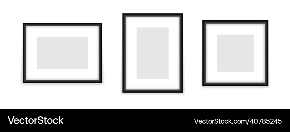 Empty rectangular and square frames template Empty rectangular and square frames template Vector Image