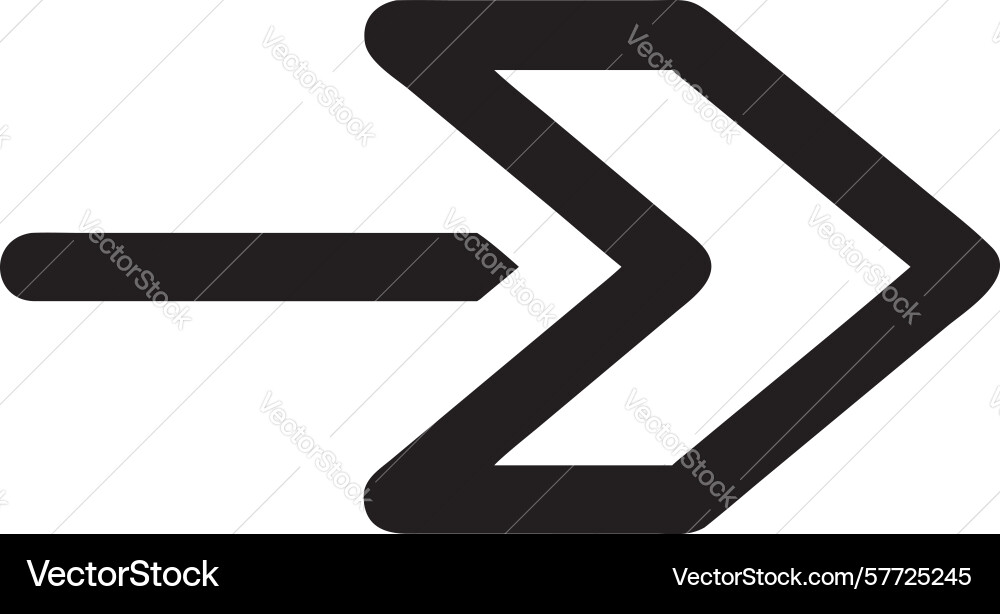 Forward arrow symbol double right arrow for vector image