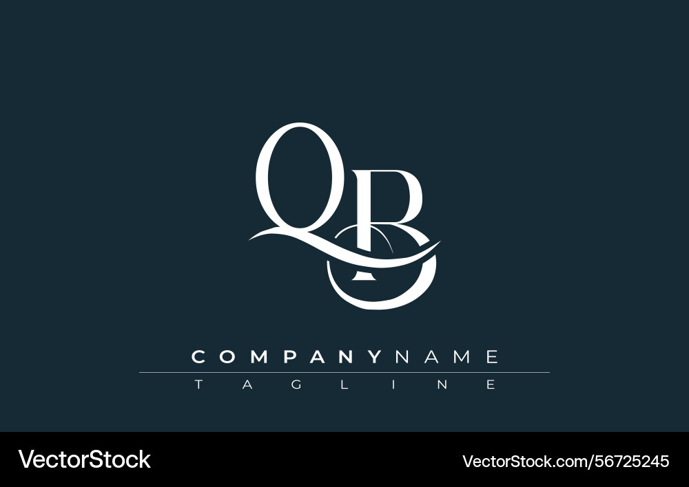 Initial qb logo design Vector Image