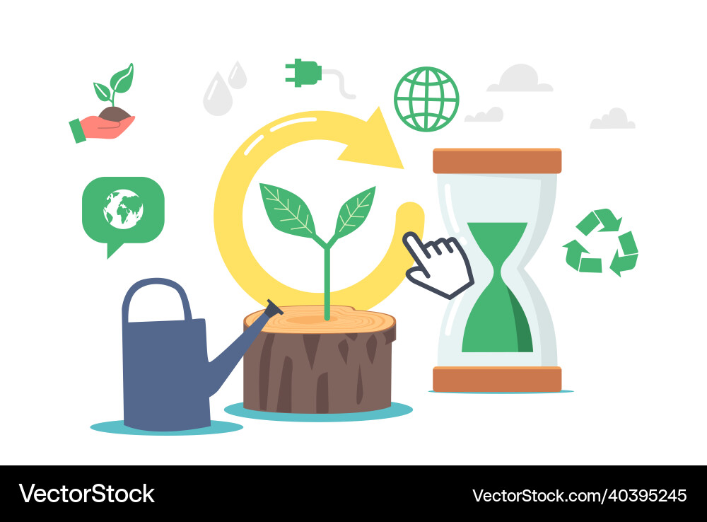 Refresh and renew concept restart project Vector Image