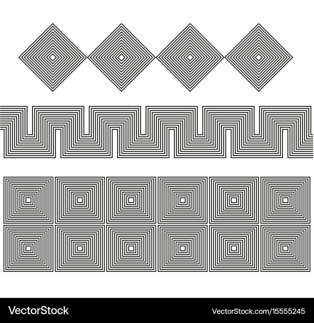 Set pattern graphic lines Vector Image