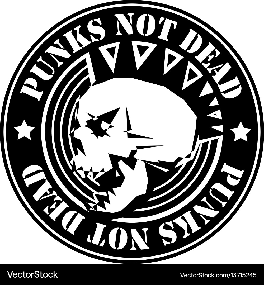Skull Punk Logo Vector Image