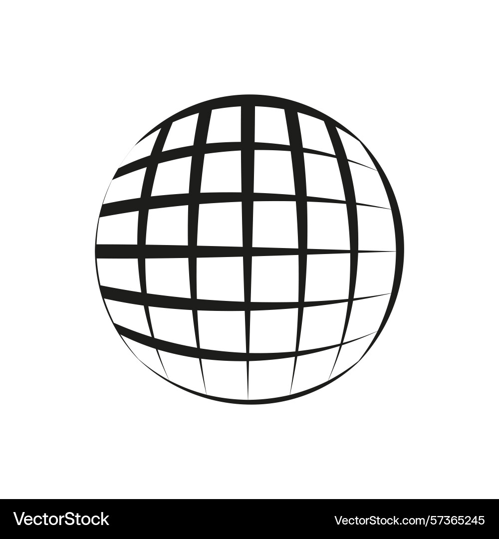 Spherical grid pattern abstract globe design Spherical grid pattern abstract globe design vector image