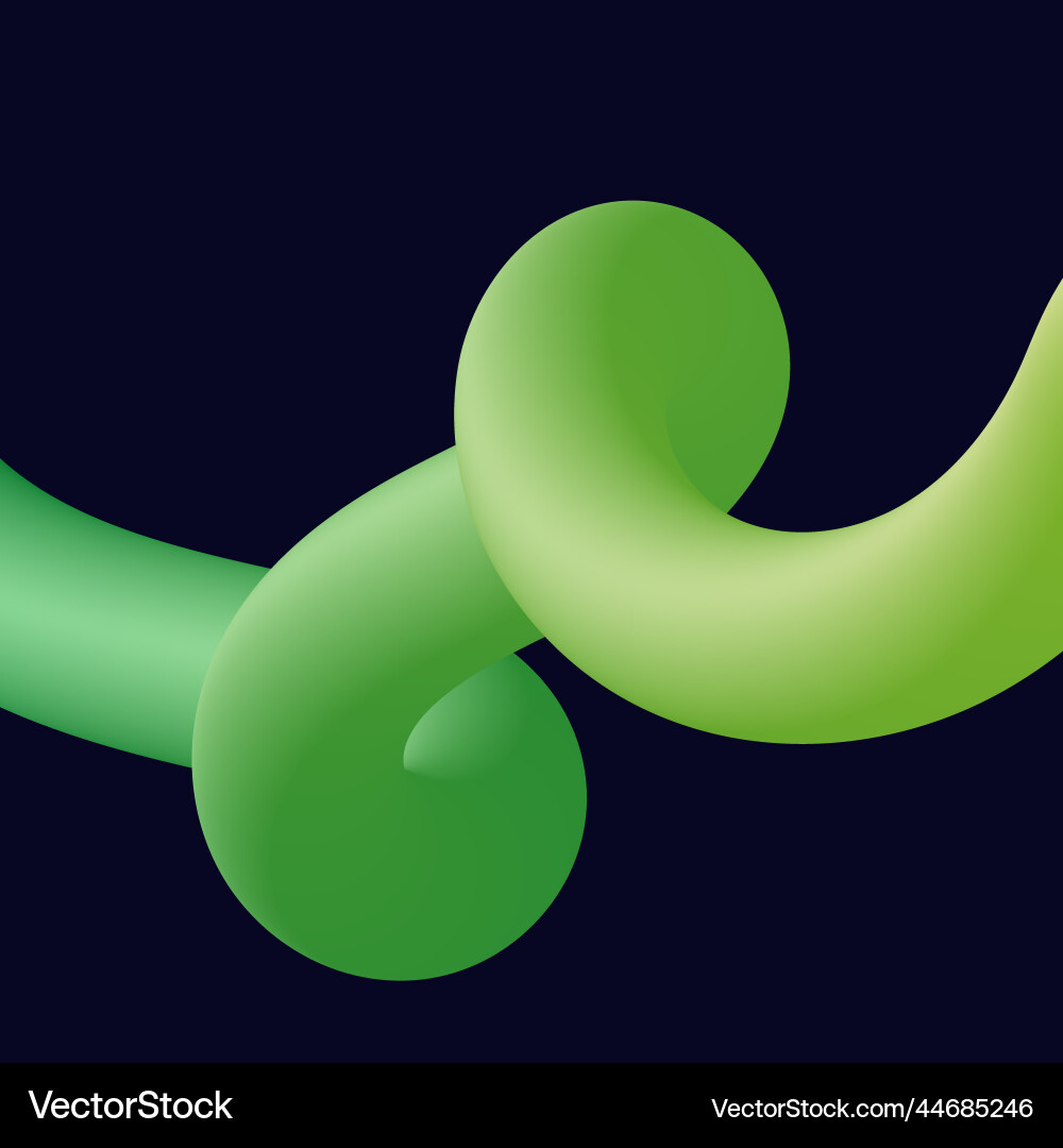 3d abstract colorful twisted liquid shapes Vector Image