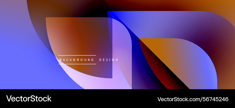 Abstract fluid shapes overlap creating vibrant Vector Image