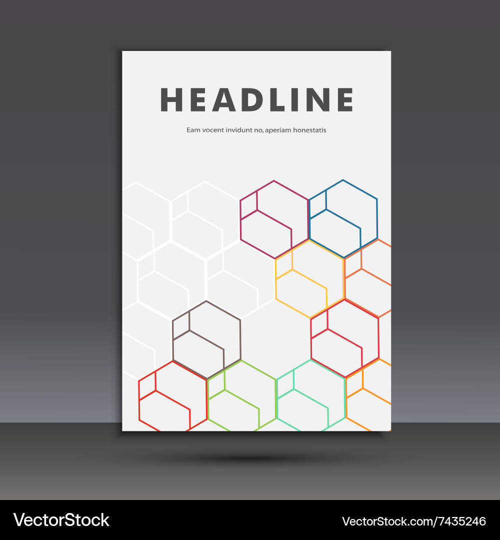 Abstract hexagon set Vector Image