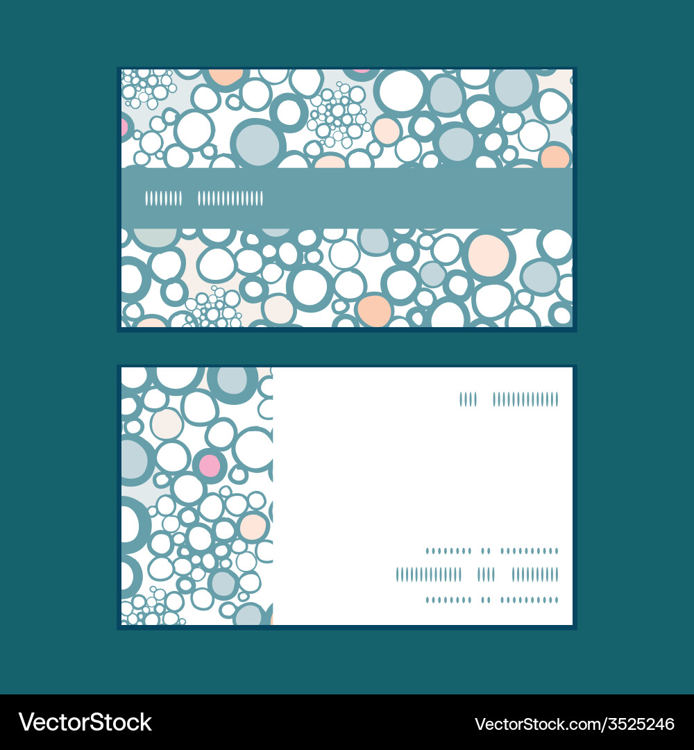 Colorful bubbles horizontal stripe frame pattern Vector Image