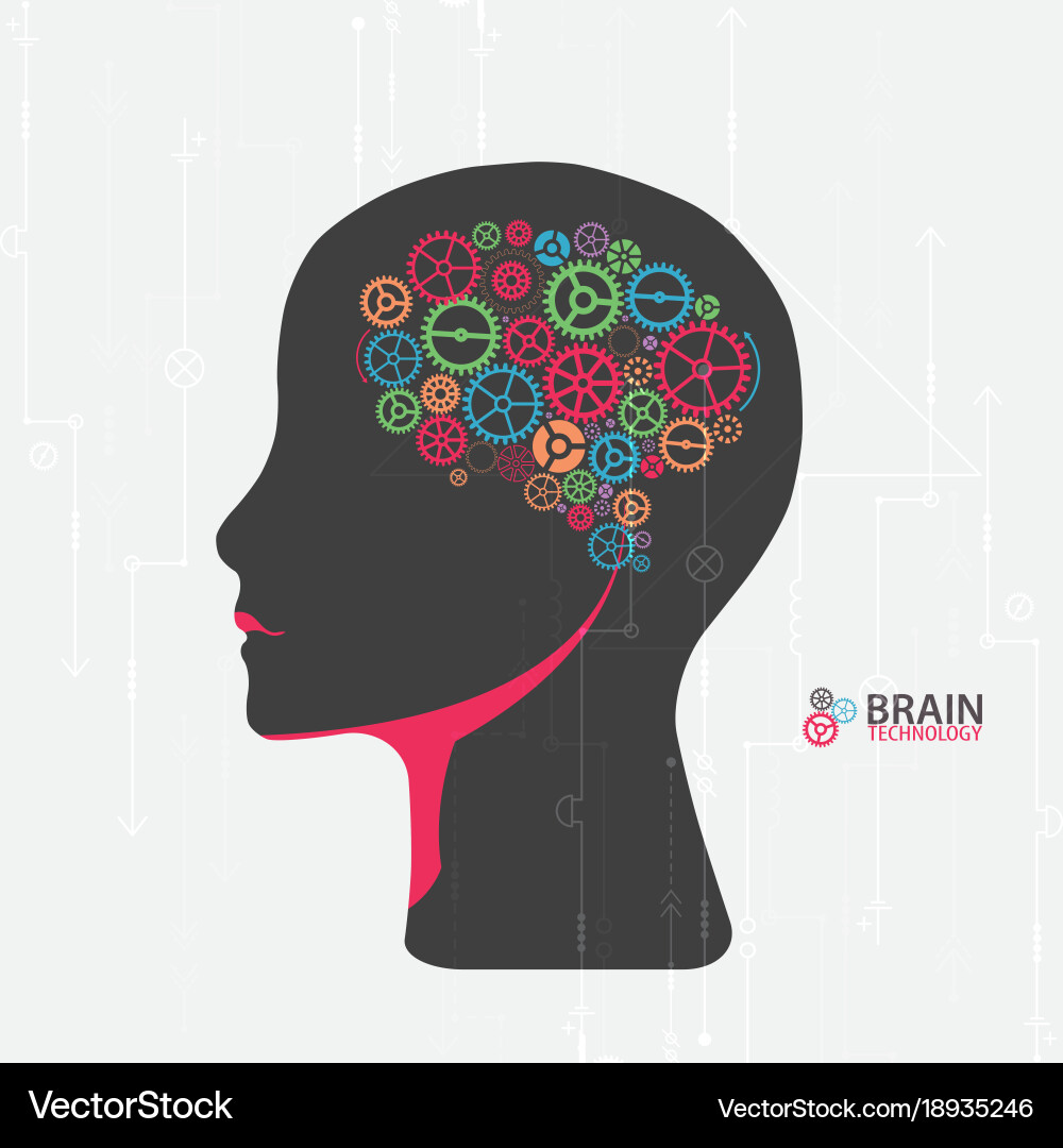 Creative brain concept background artificial Vector Image