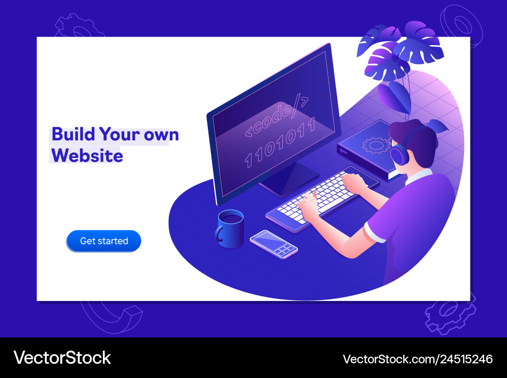 Developing programming and coding technologies Developing programming and coding technologies vector image