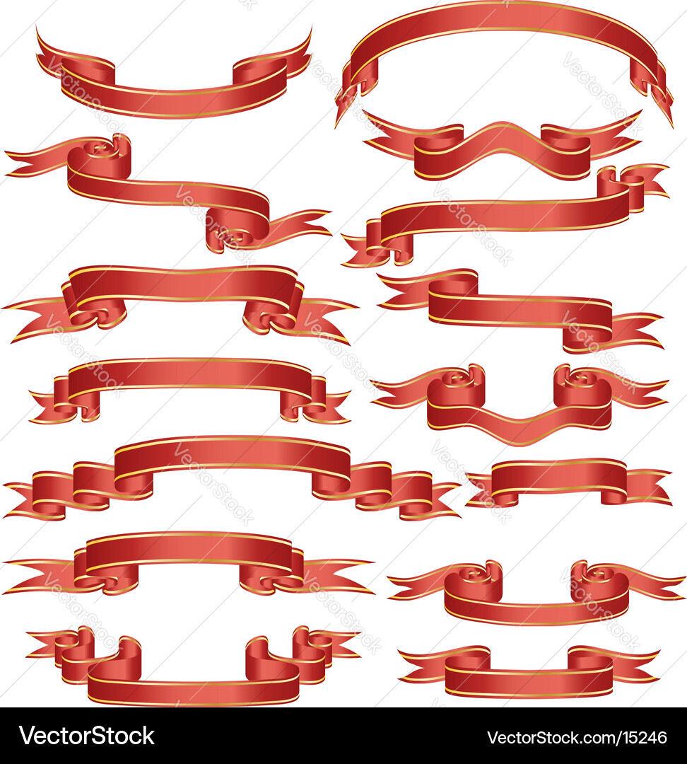 Elegant Ribbon Set Vector Image