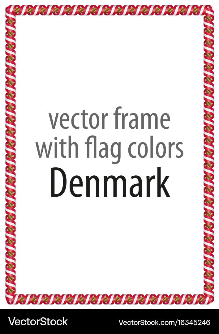 Frame and border of ribbon with the colors Vector Image