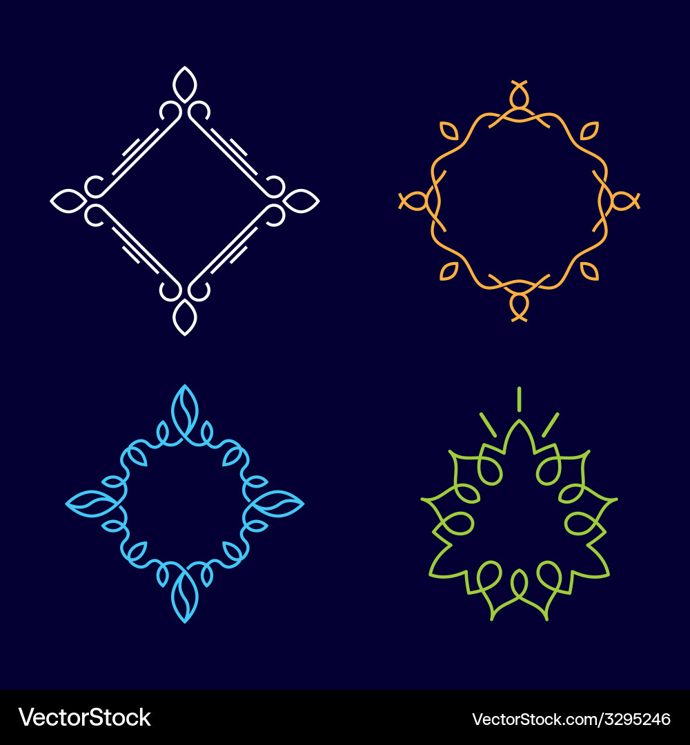 Frame curls Vector Image