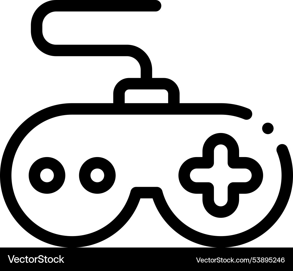 Game controller icon thin linear style design Game controller icon thin linear style design vector image