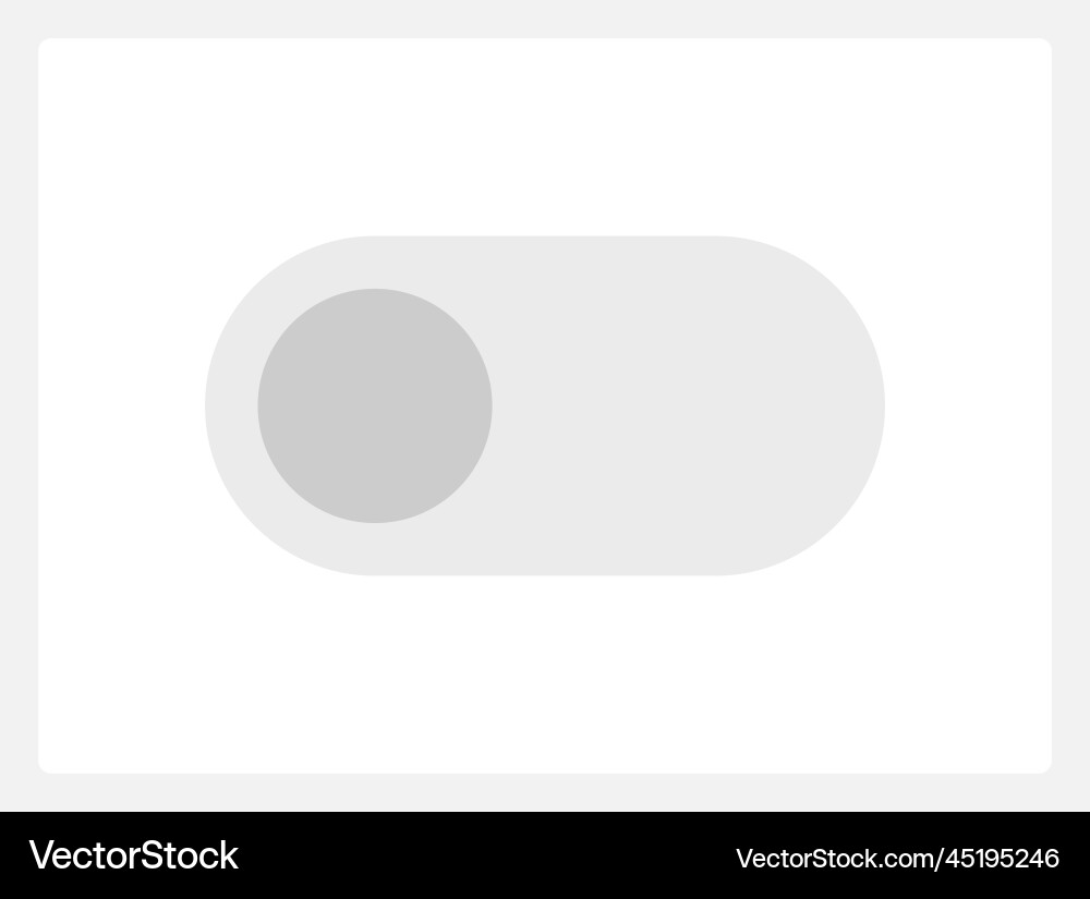 Inaktiv toggle button ui element template Vektorbild