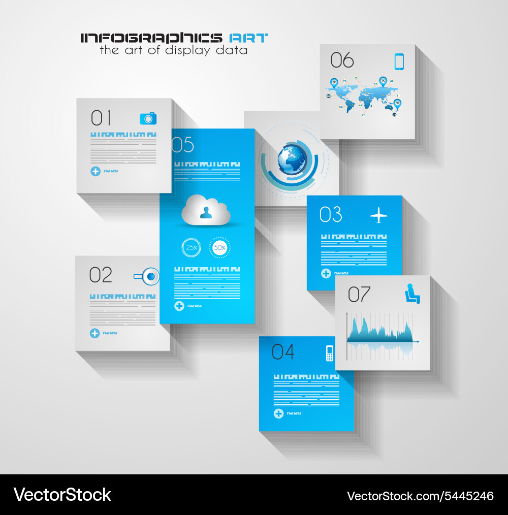 Modern ui flat style infographic layout for data vector image