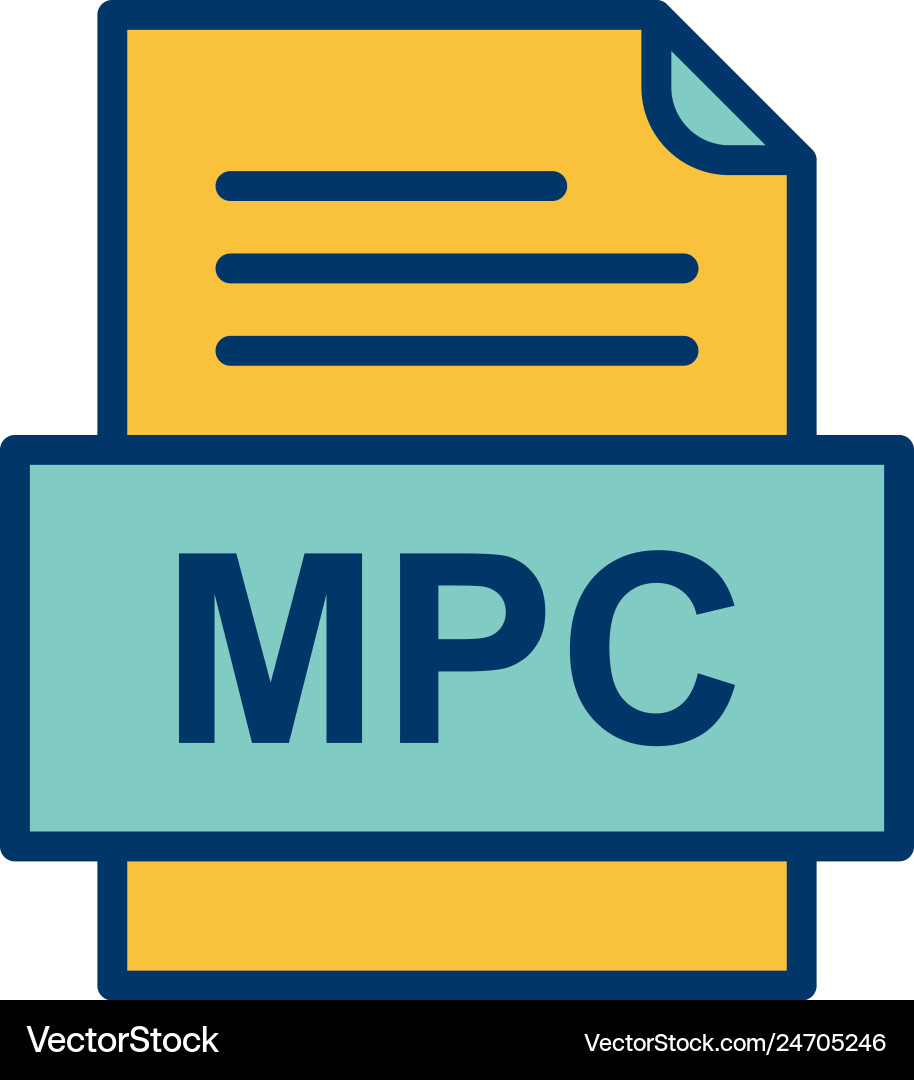 Mpc file document icon Vector Image