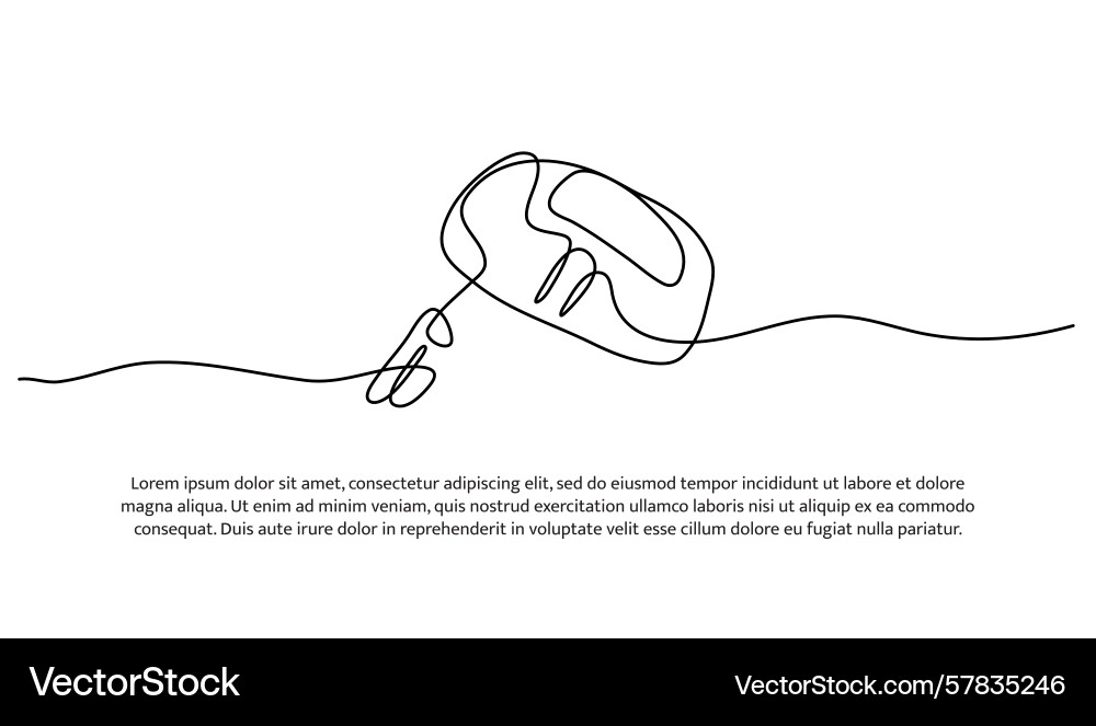 One line of mixer abstract minimal continuous Vector Image