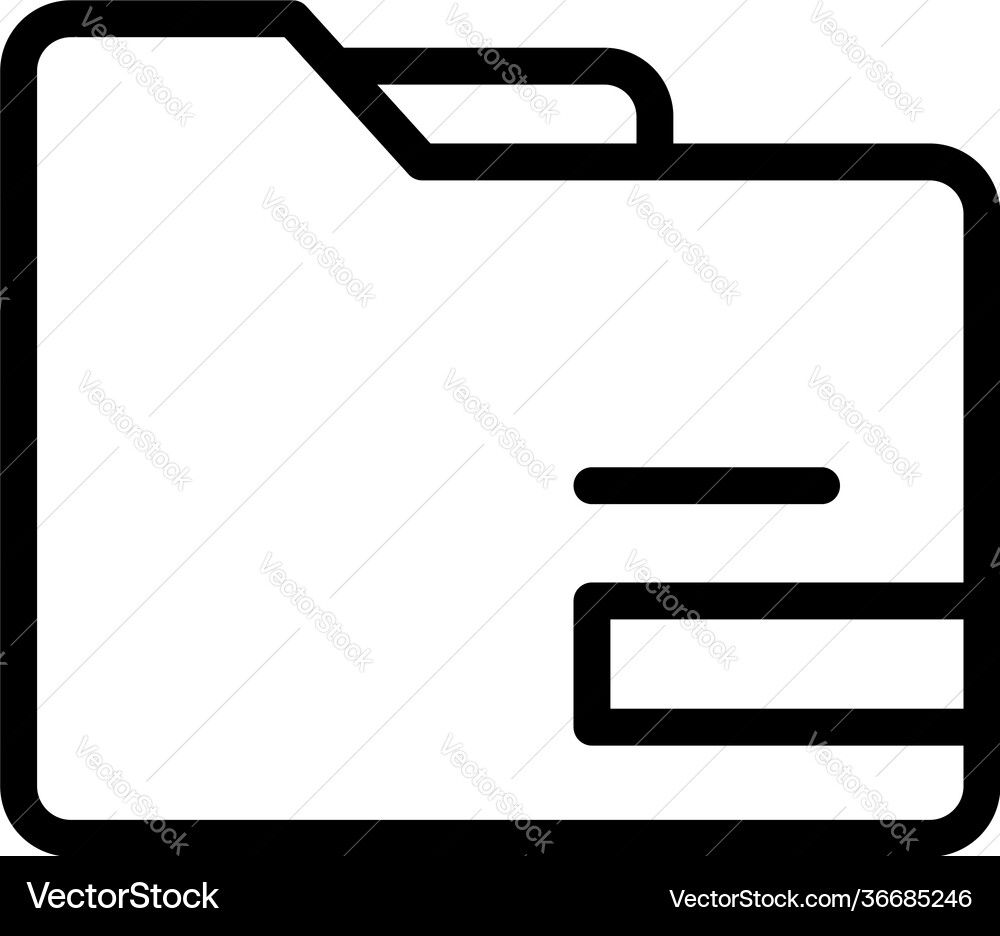 Personal folder interface icon outline style Personal folder interface icon outline style Vector Image