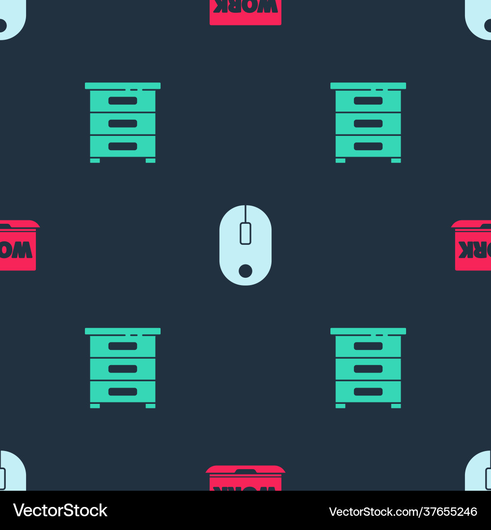 Set laptop with text work computer mouse Set laptop with text work computer mouse vector image