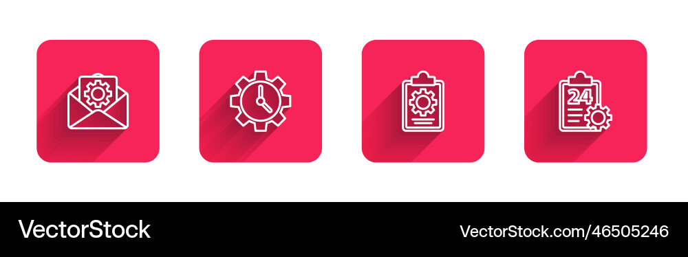 Set line envelope setting time management Set line envelope setting time management vector image