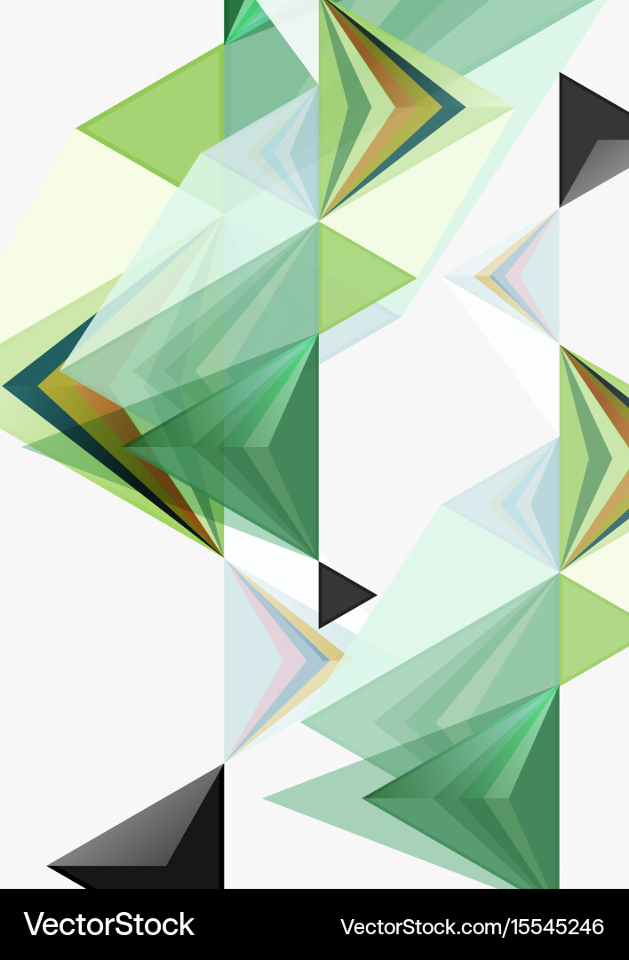 Triangular low poly a4 size geometric Vector Image