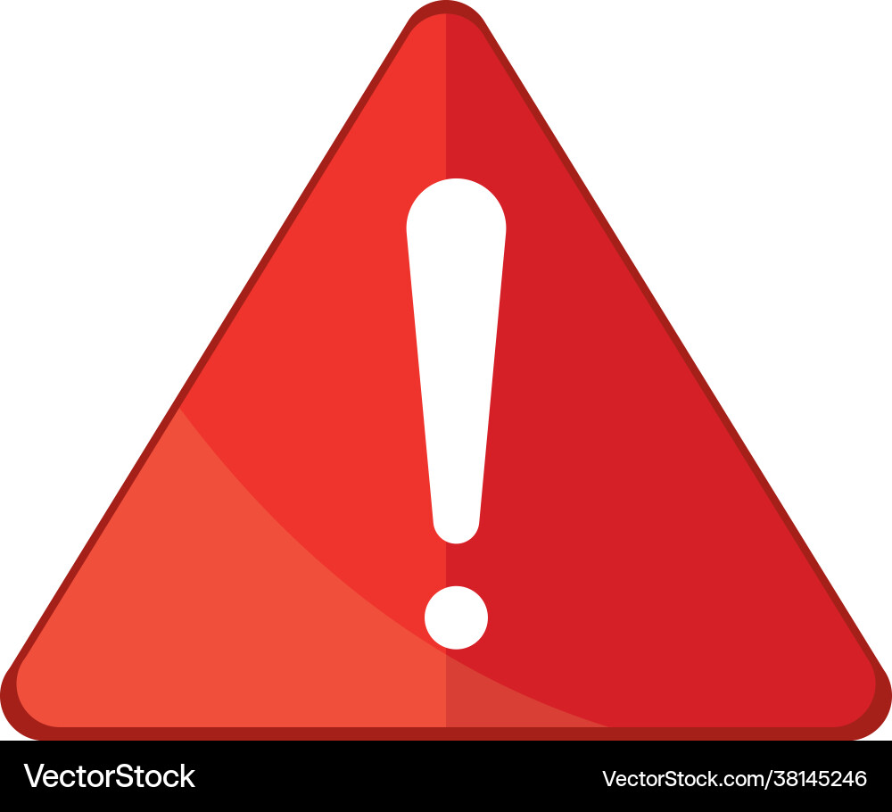 Warning triangle sign Royalty Free Vector Image