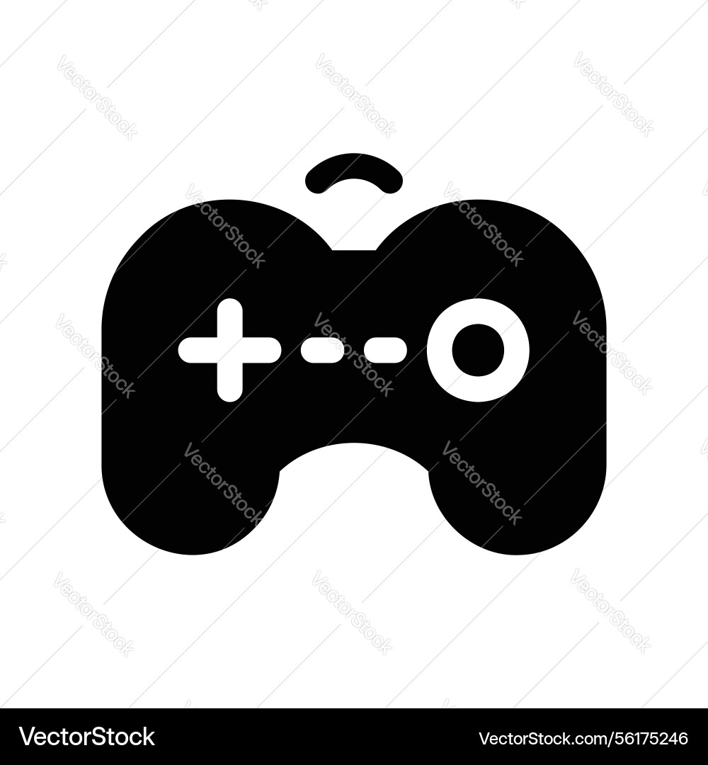 Wireless game controller with directional pad vector image