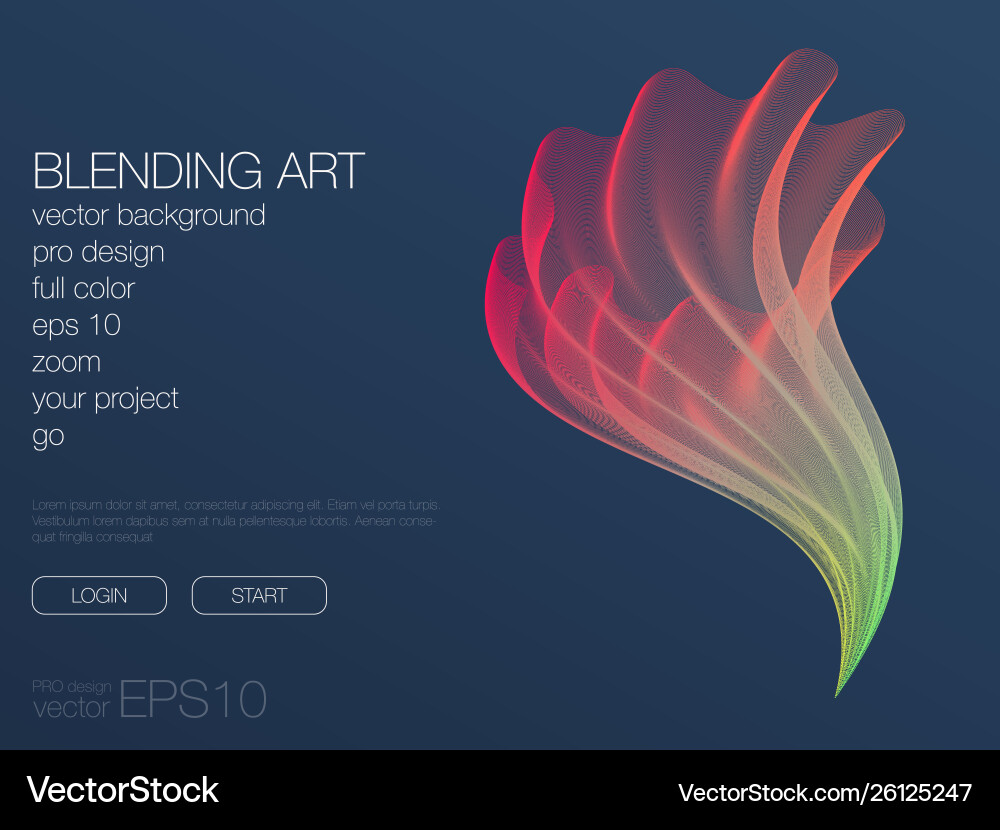 Abstract blend background template for web site Vector Image