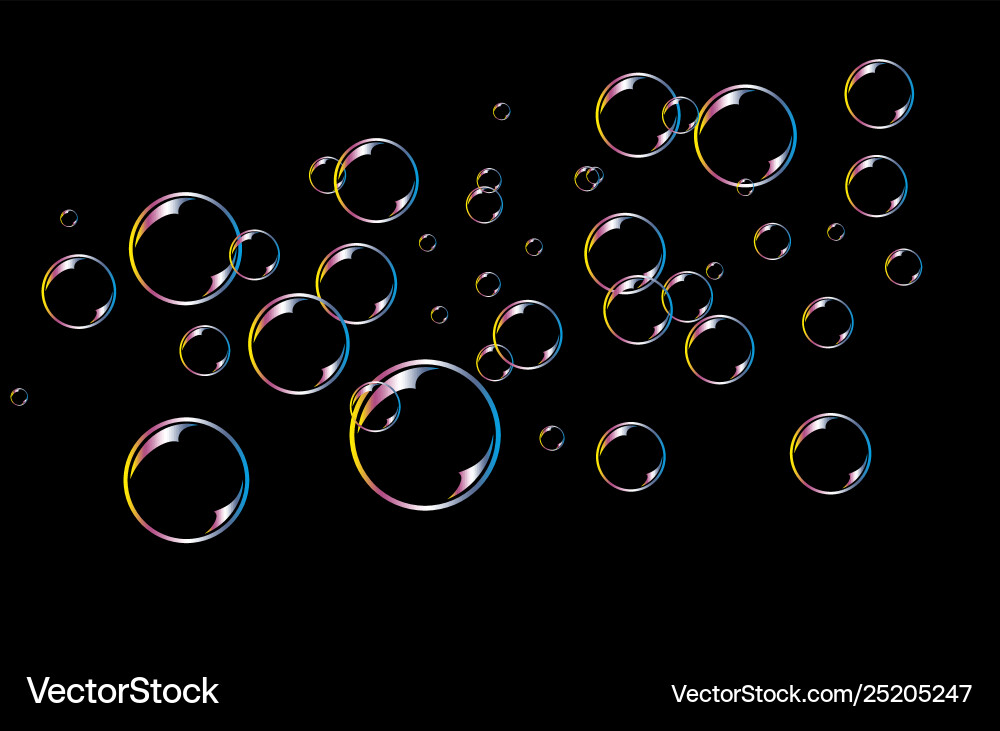 Bunte Seifenblasen Hintergrund Vektorbild